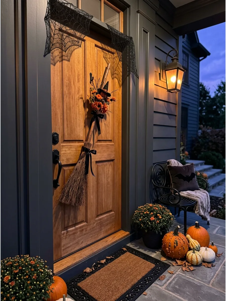 15. Hang a Decorative Witch’s Broom