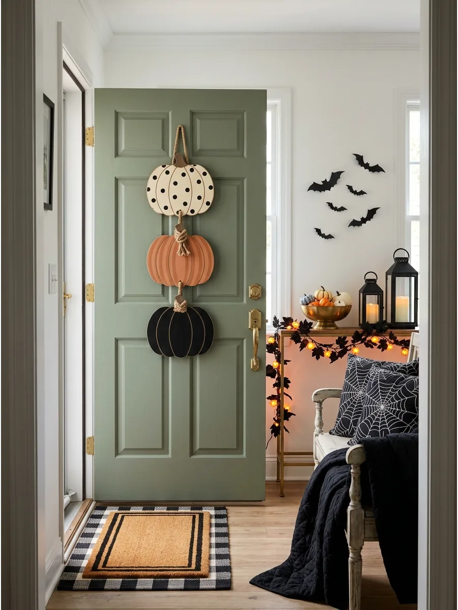17. Create a Stacked Pumpkin Door Hanger
