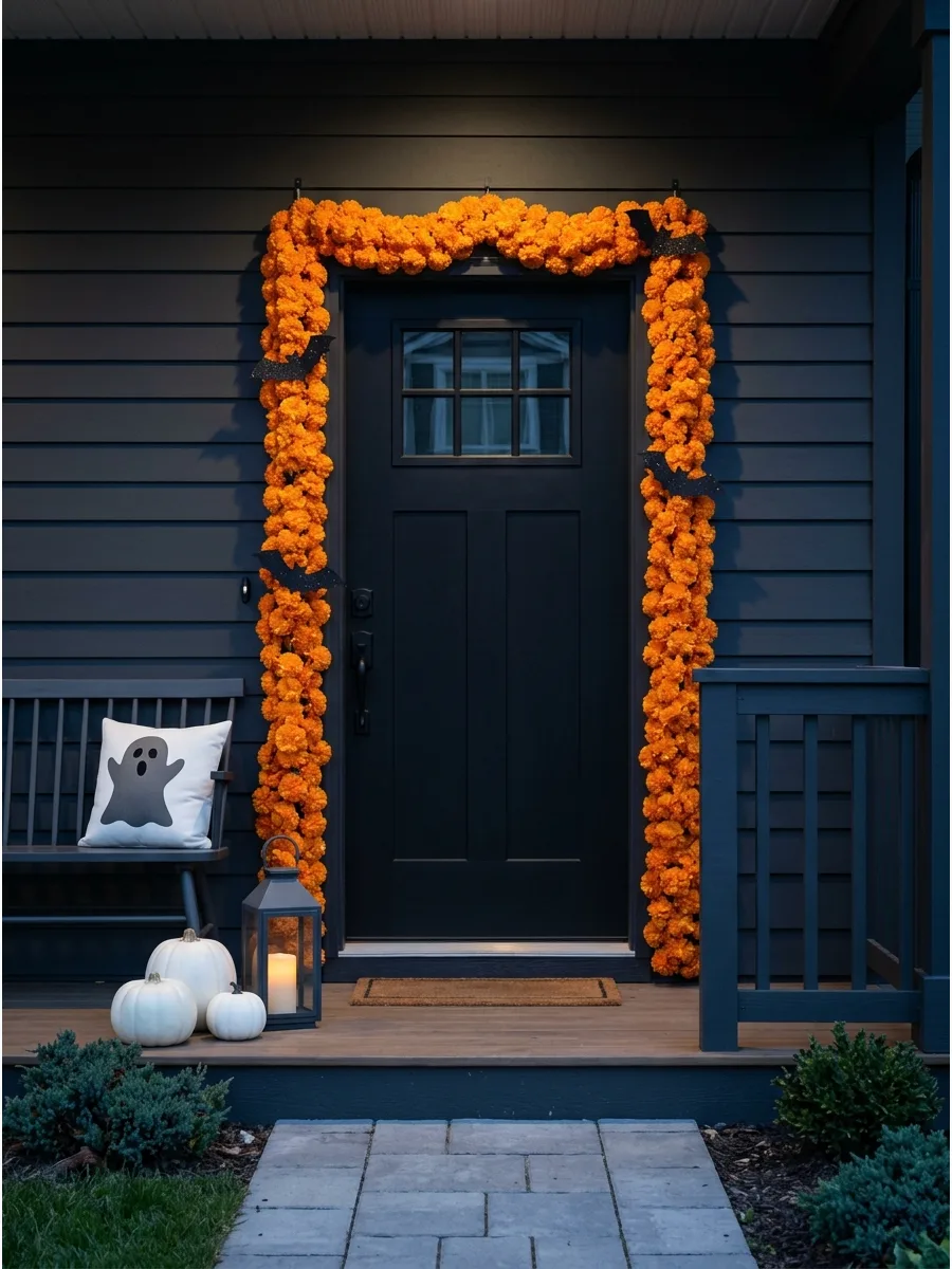 22. Create an Orange Marigold Door Garland