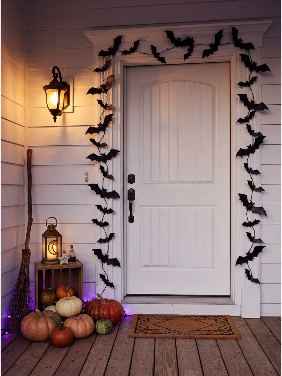 23. Build a Bat Garland Around the Door