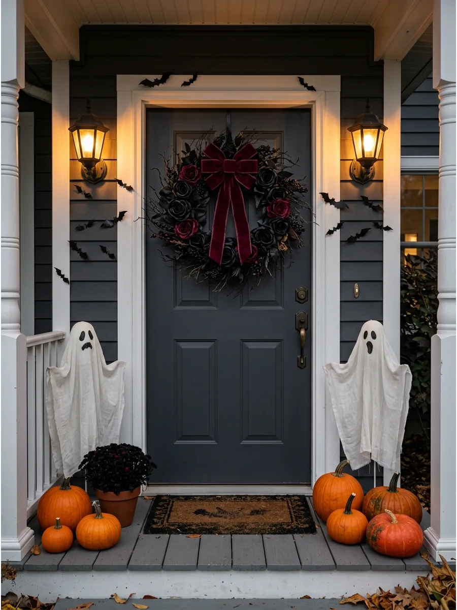 3. Design a Gothic Black Floral Wreath