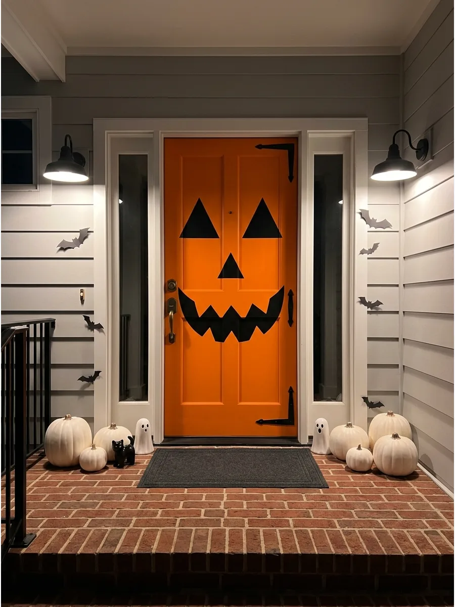 32. Transform the Door Into a Jack-o’-Lantern