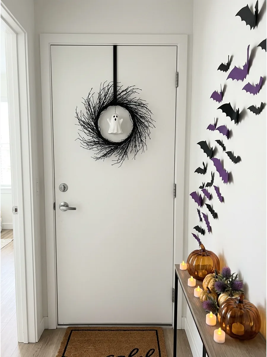 42. Hang a Lightweight Apartment-Door Wreath
