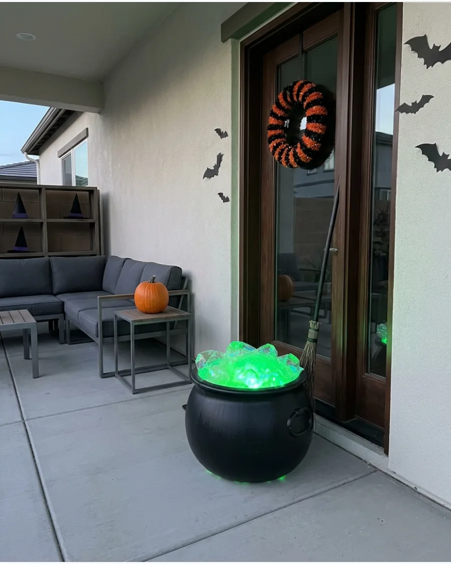 20. Color-Changing Cauldron Display