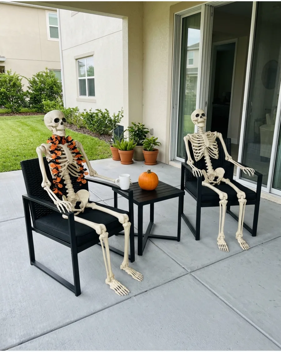 21. Skeleton Patio Guests