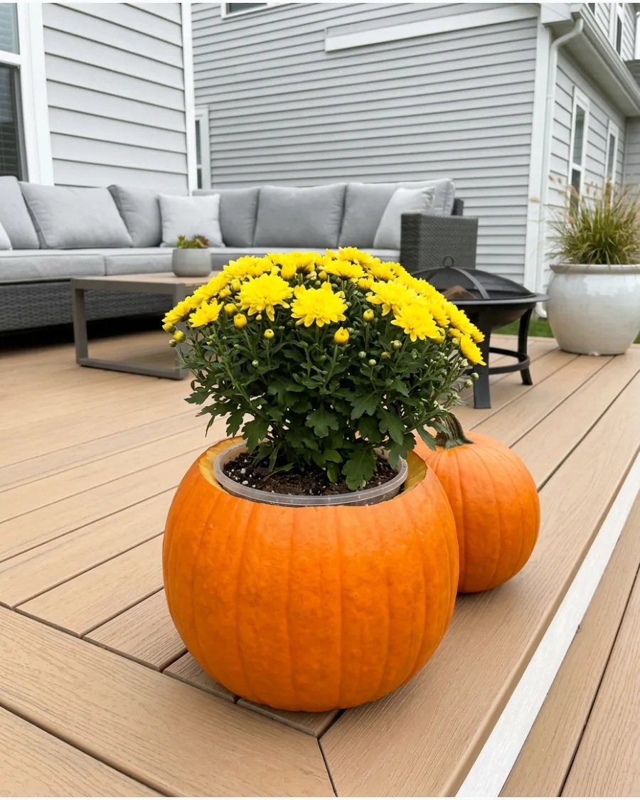 42. Pumpkin Planters