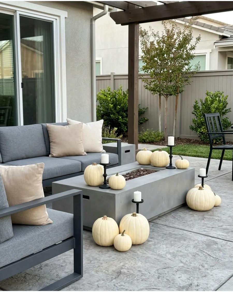 7. Neutral Halloween Patio
