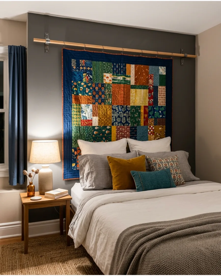 10. Quilt as a Soft Headboard