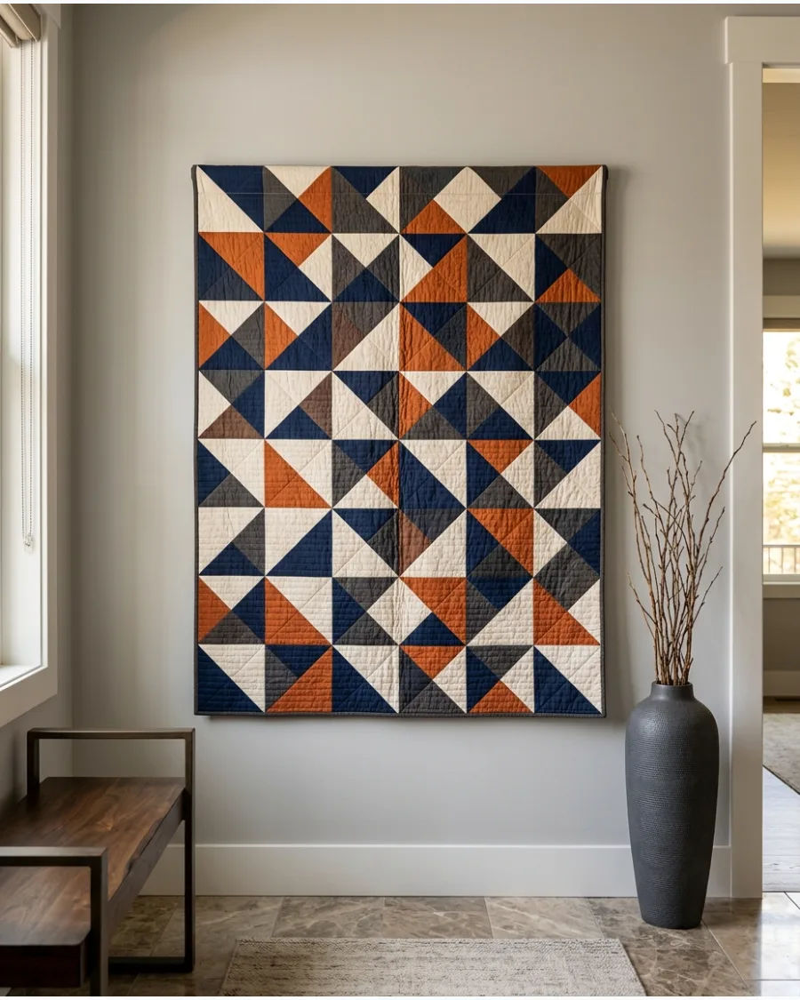 21. Contemporary Geometric Quilt
