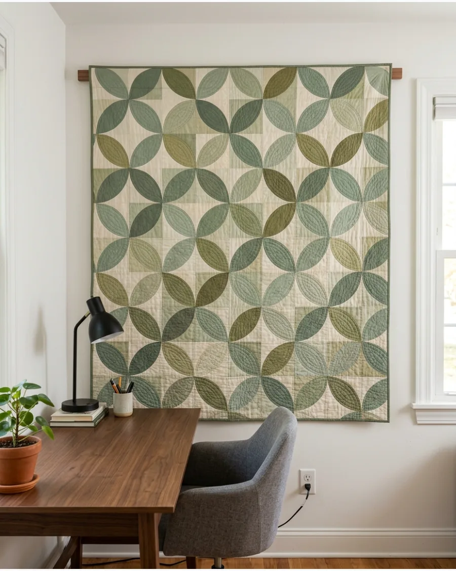 26. Quilt With Curved Patterns