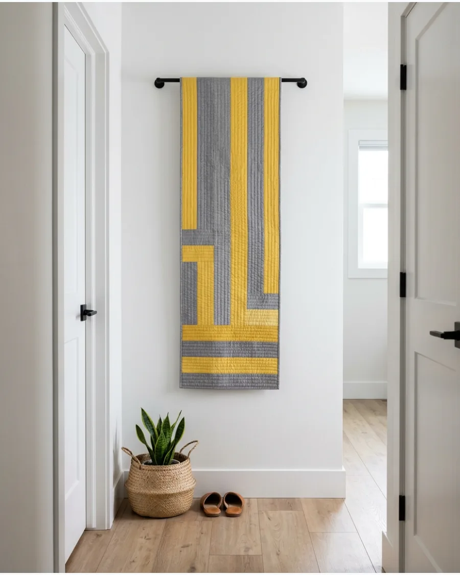 29. Narrow Modern Quilt Panel