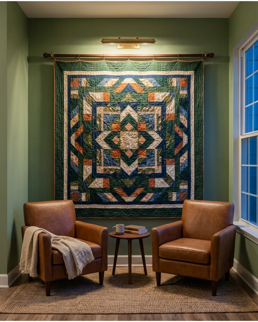 5. Quilt as a Living Room Focal Point