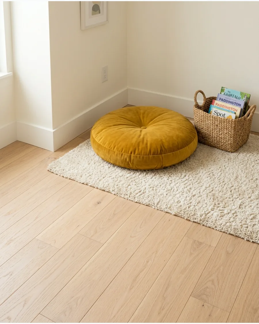 1. Floor Cushion Reading Corner