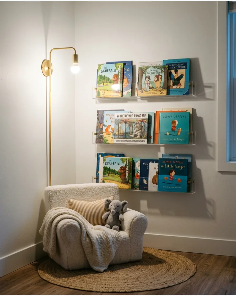 10. Wall-Mounted Reading Corner