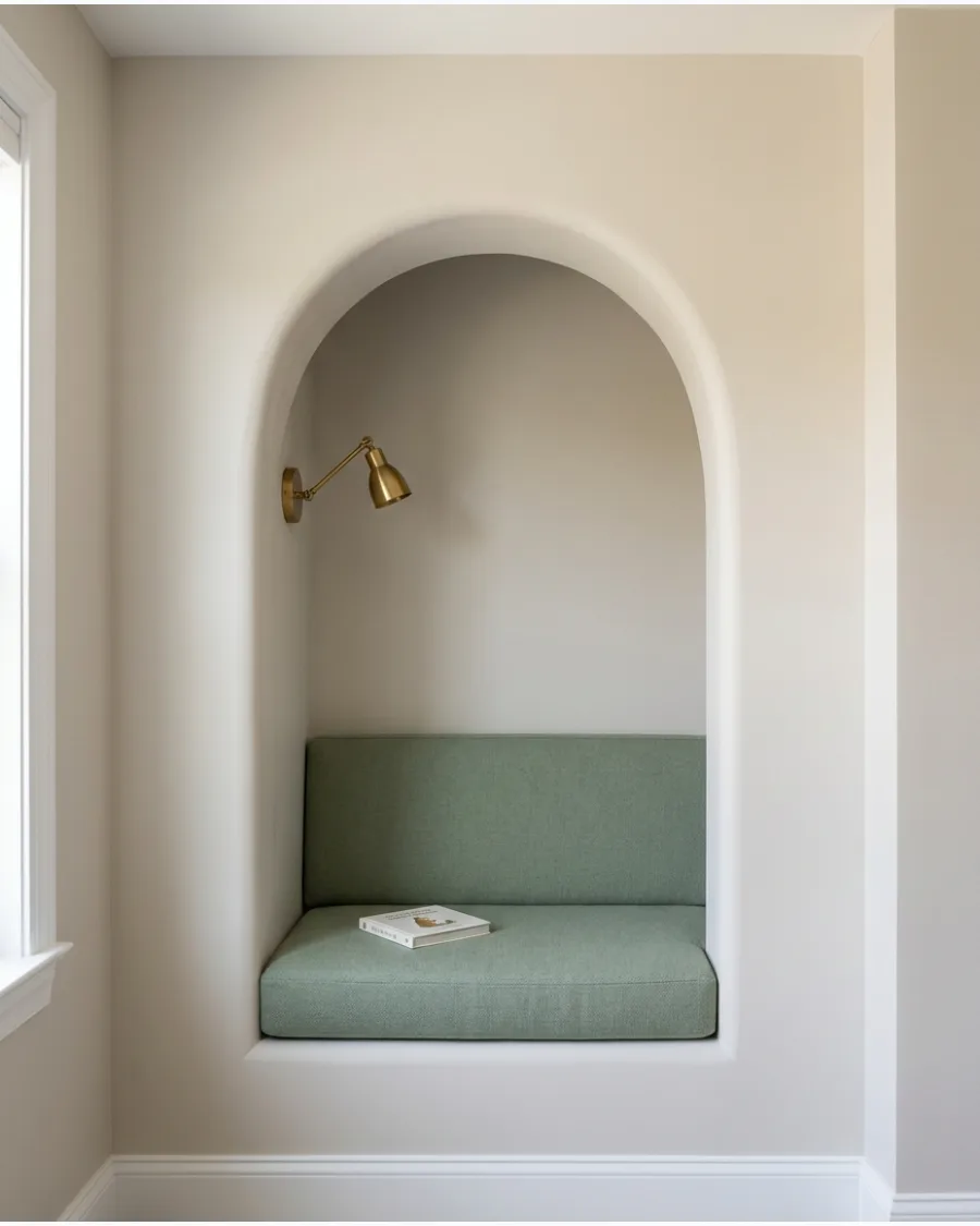 19. Arched Built-In Reading Nook