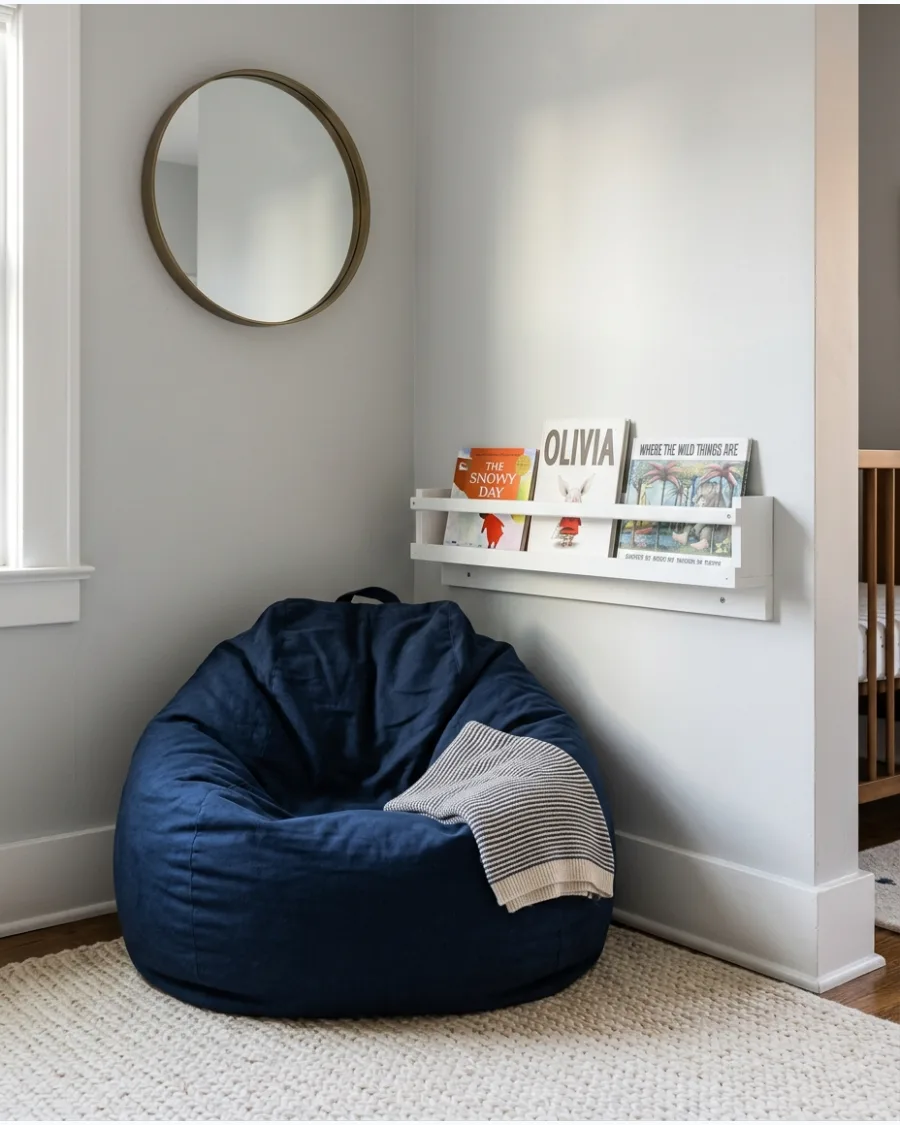 2. Corner Beanbag Reading Nook