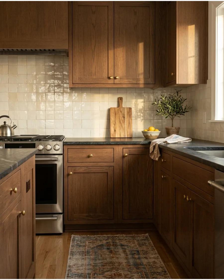 1. Warm White Zellige Backsplash