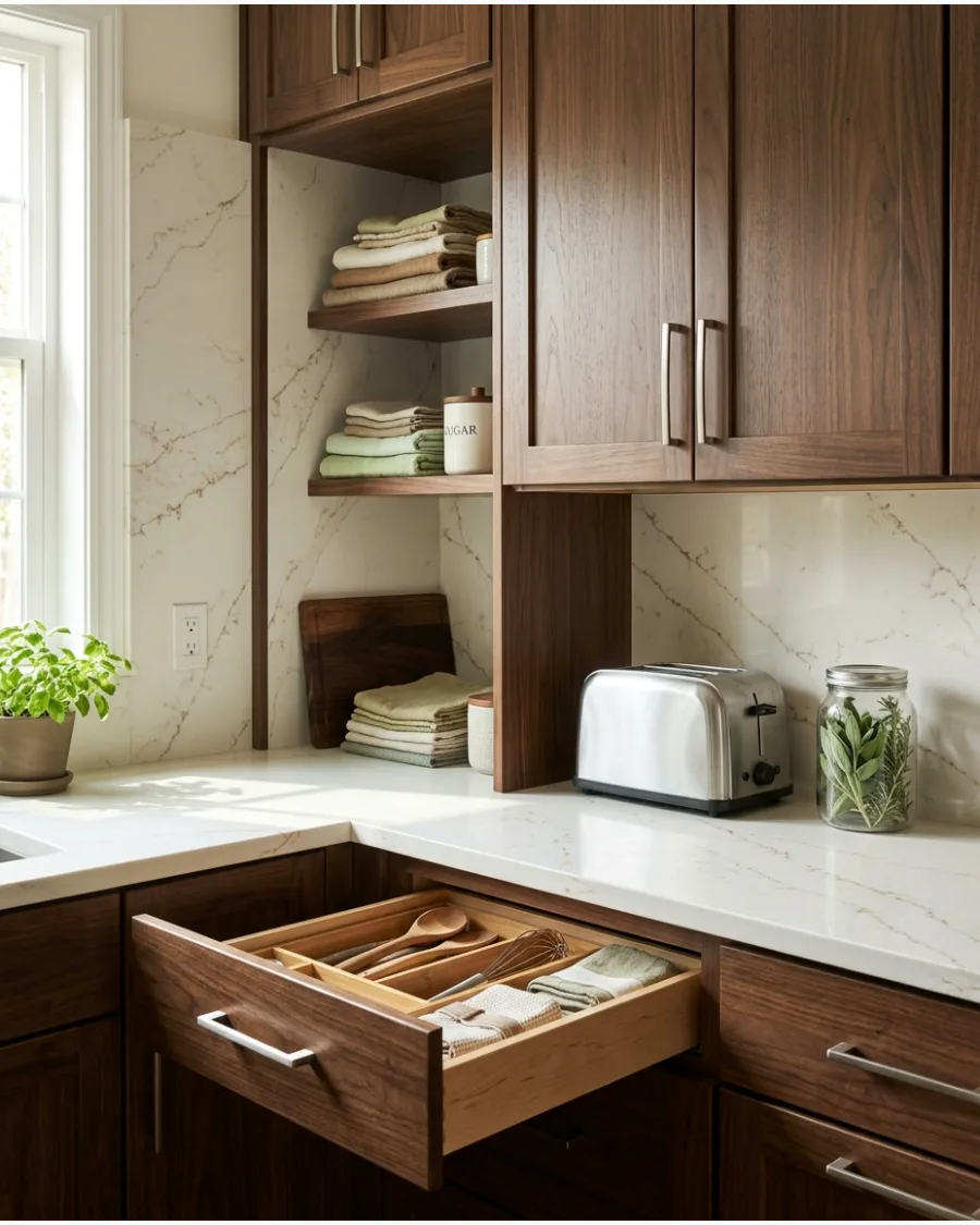 16. Veined Quartz Backsplash