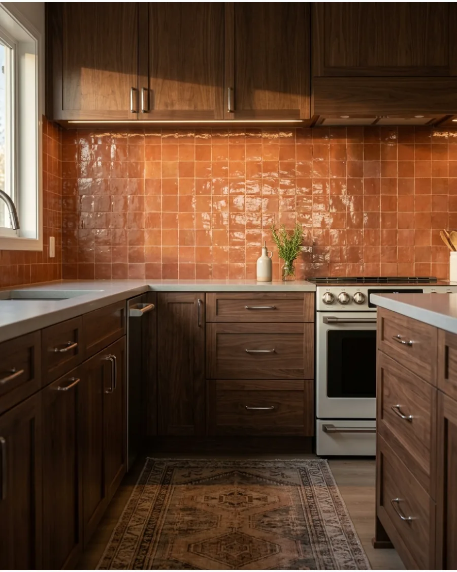 22. Terracotta Zellige Backsplash