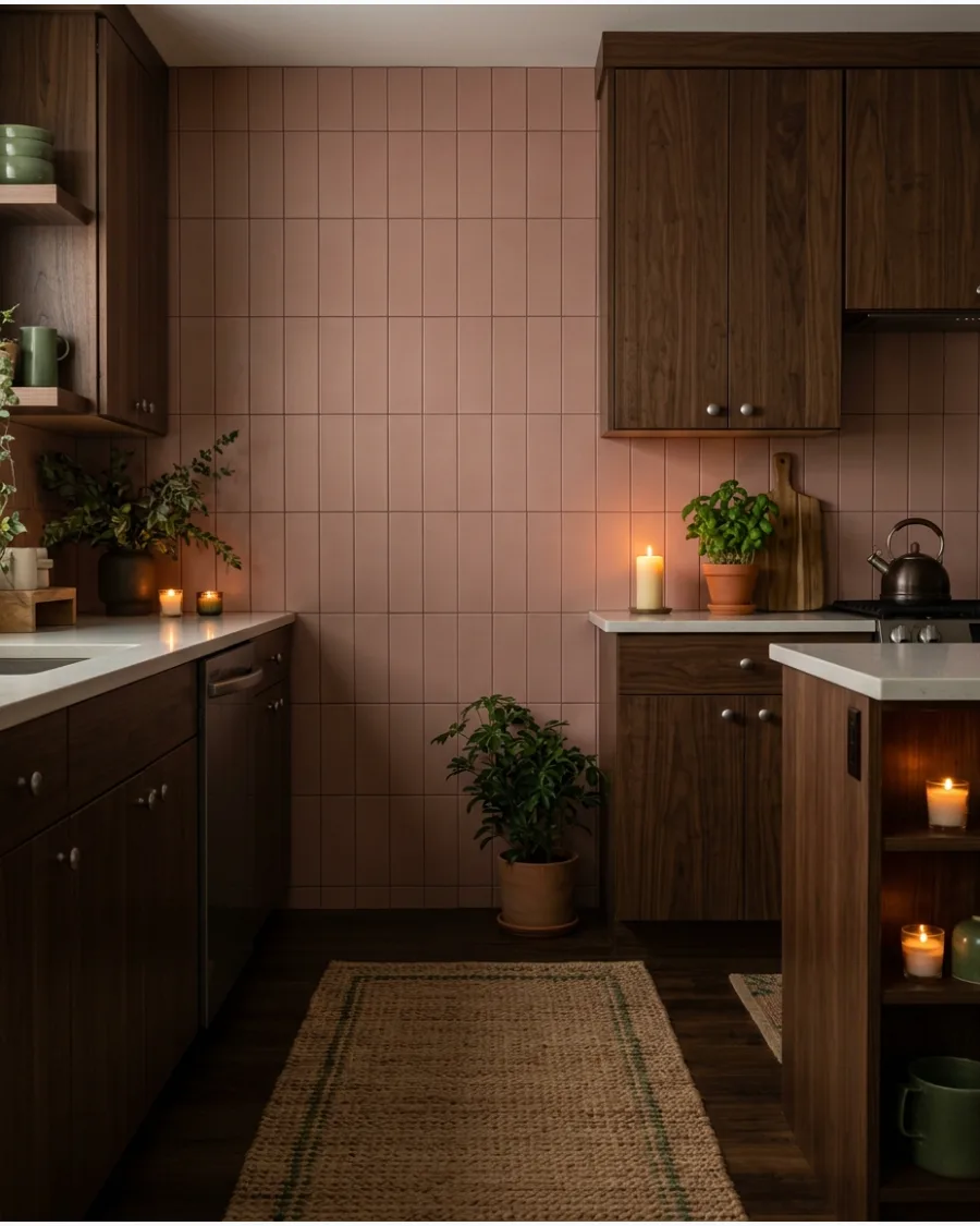 27. Clay Pink Backsplash