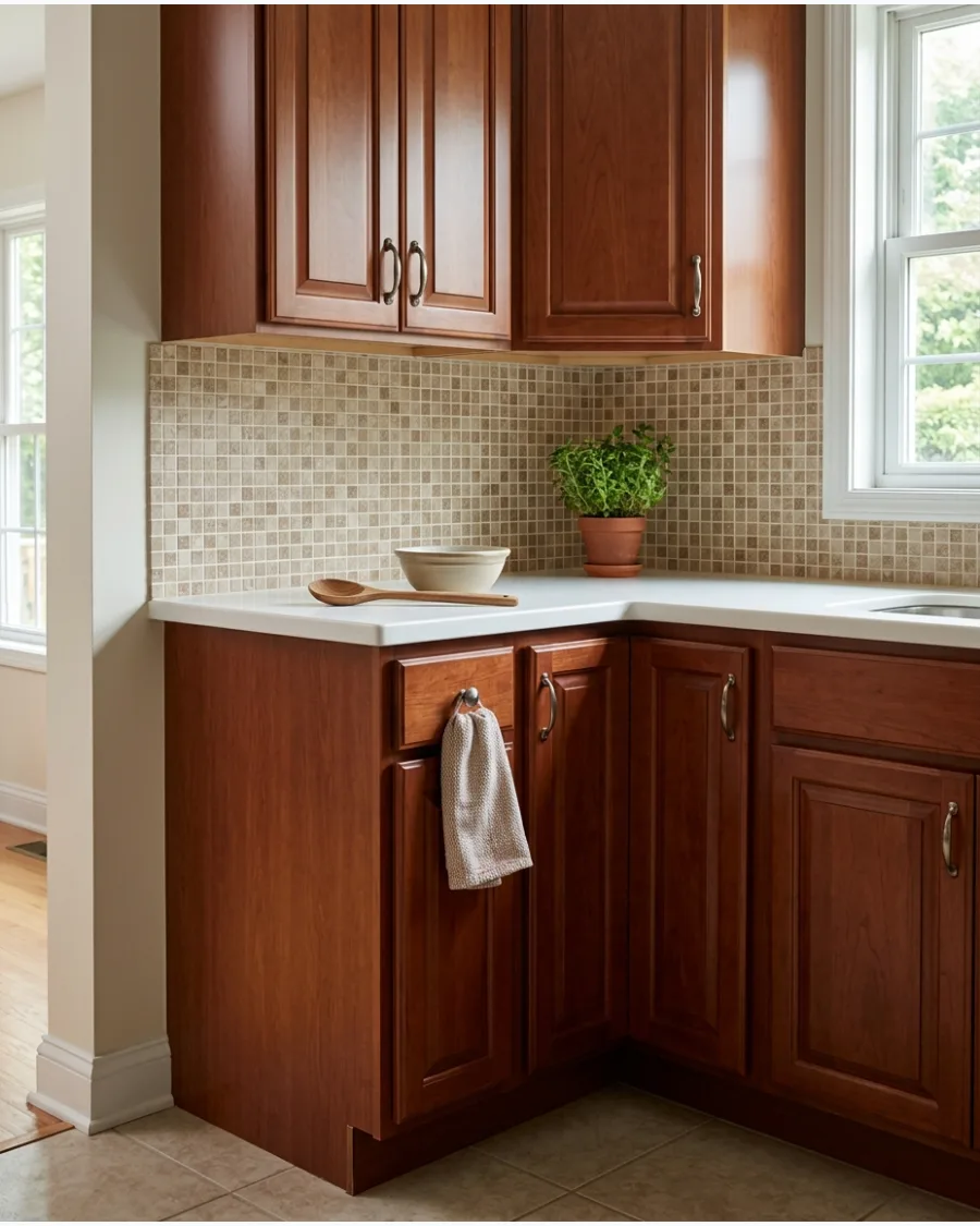 42. Micro-Check Tile Backsplash