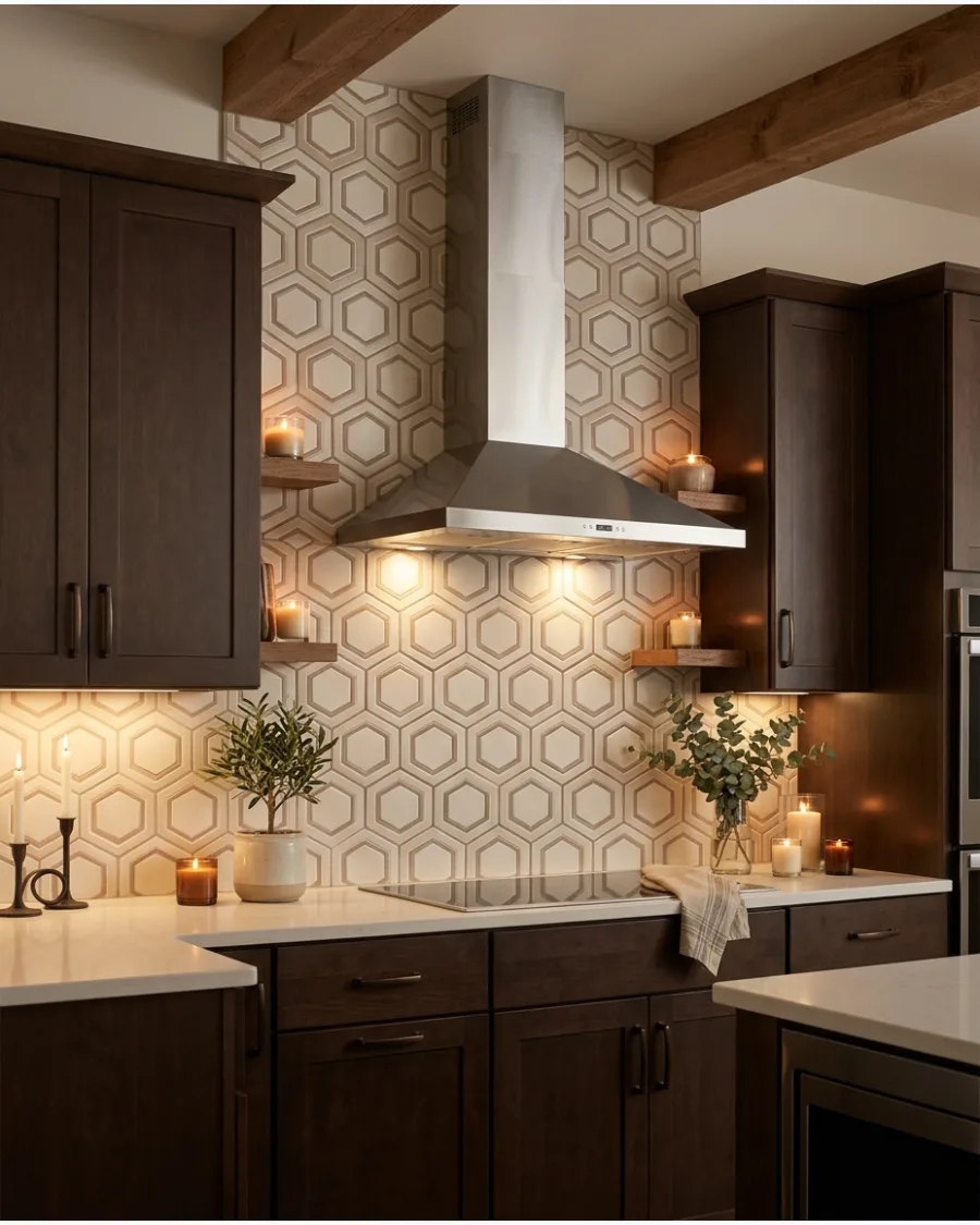 45. Hexagon Tile Backsplash