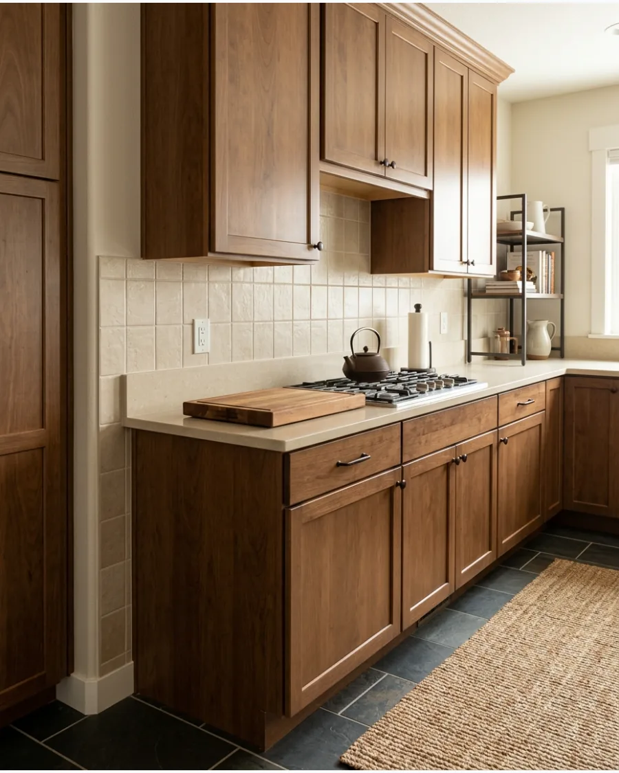 7. Oatmeal Ceramic Tile Backsplash