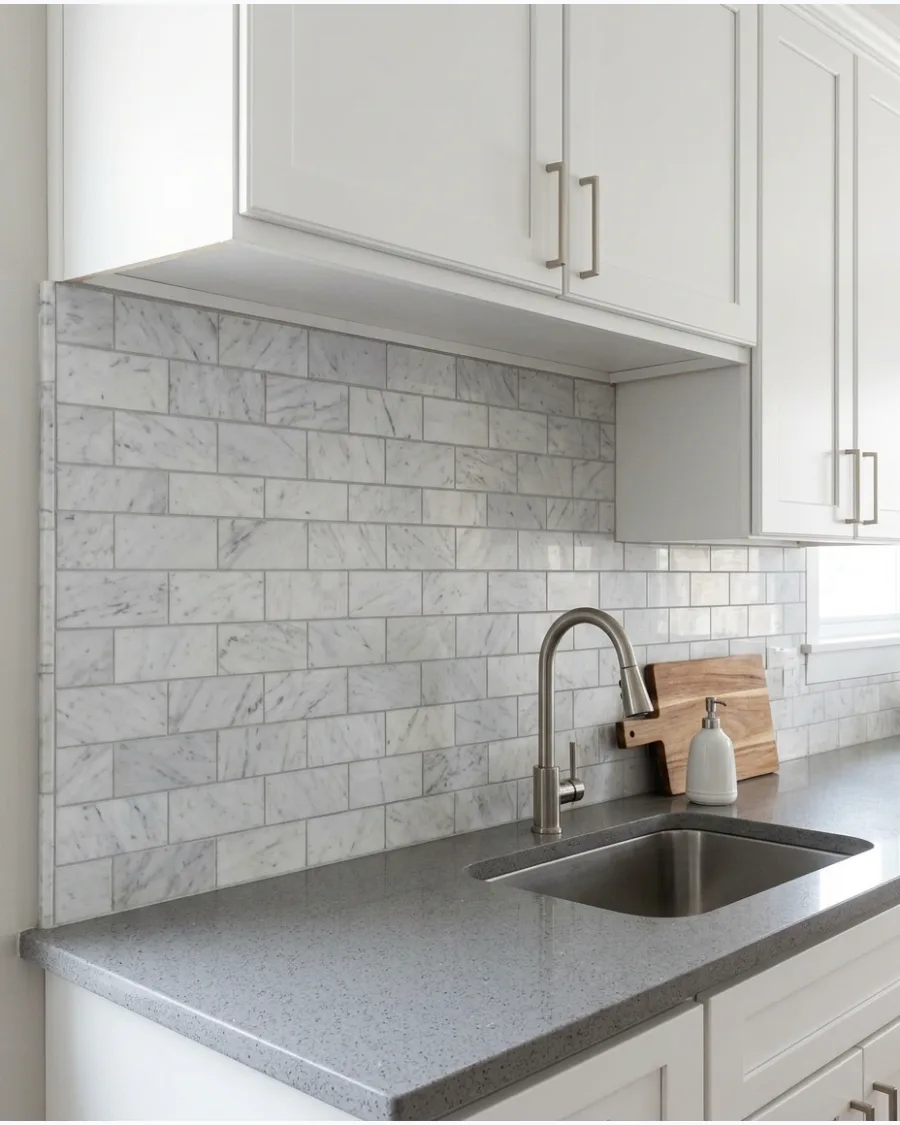 15. Marble Subway Tile