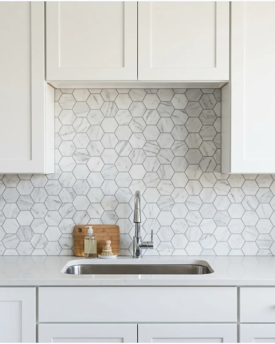 17. Marble Hexagon Tile