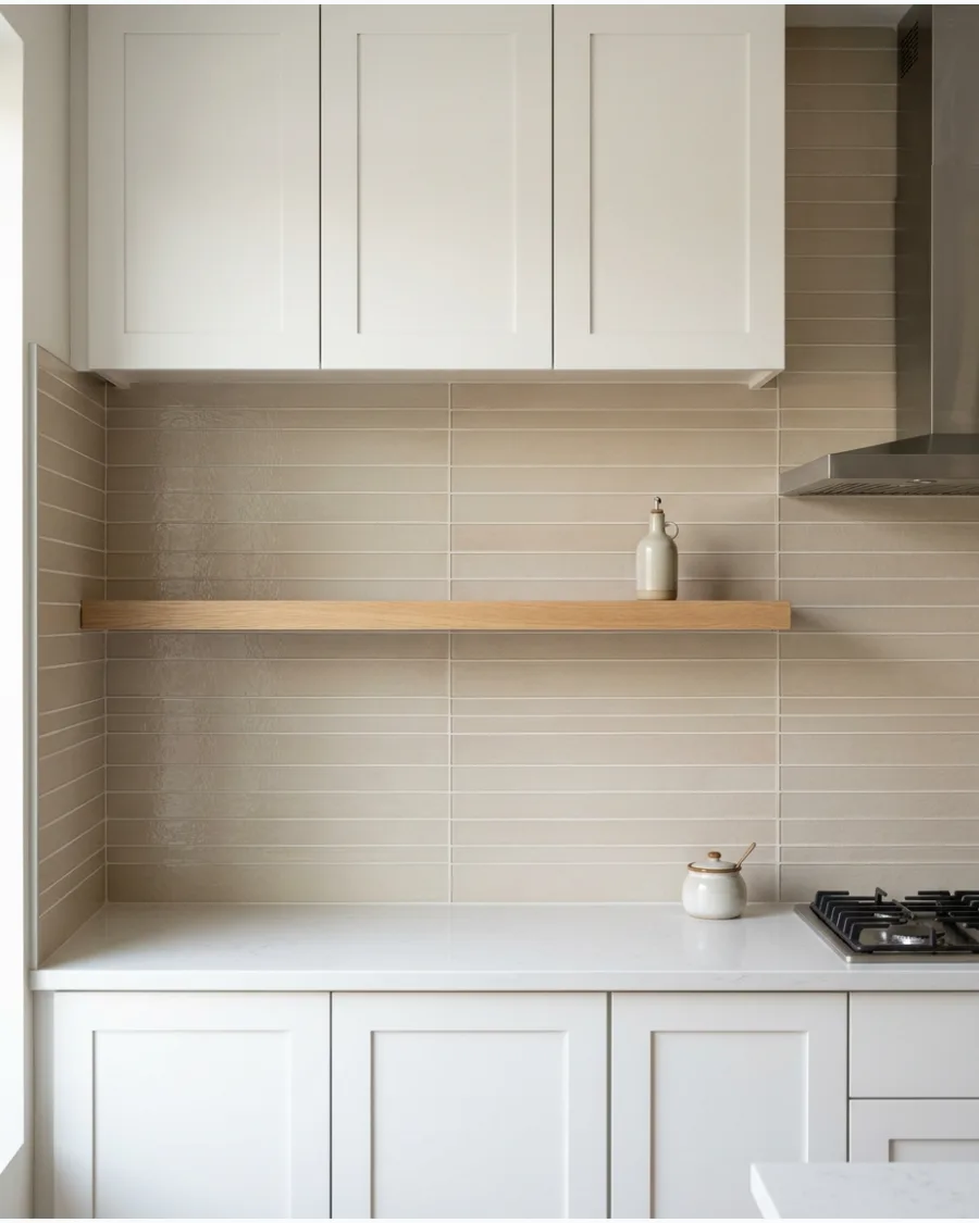 28. Sand-Colored Backsplash