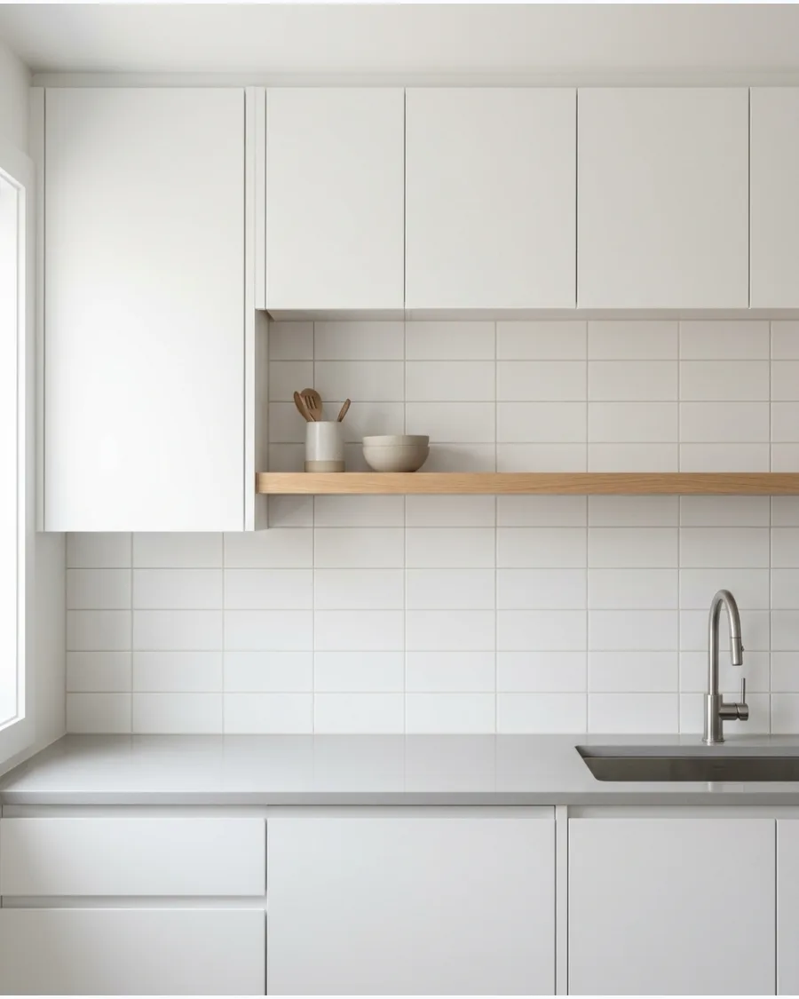3. Matte White Subway Tile