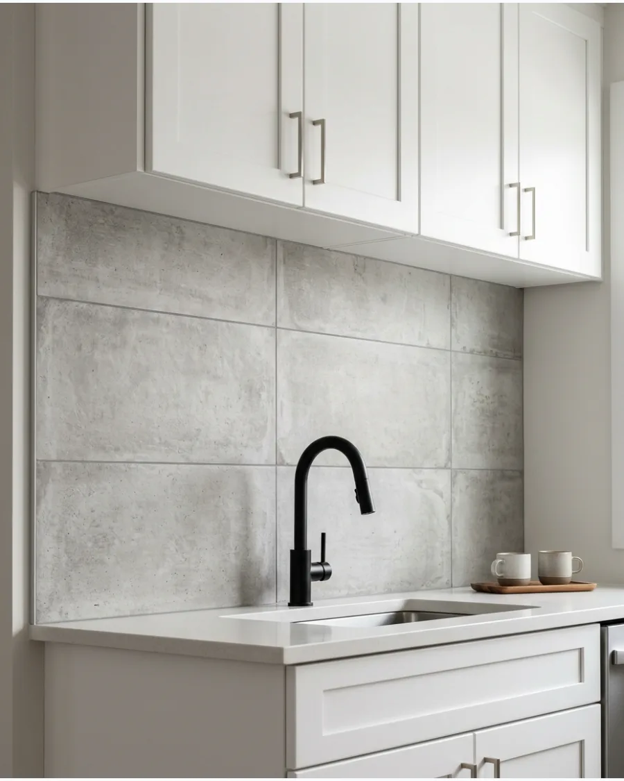 30. Concrete-Look Porcelain Tile