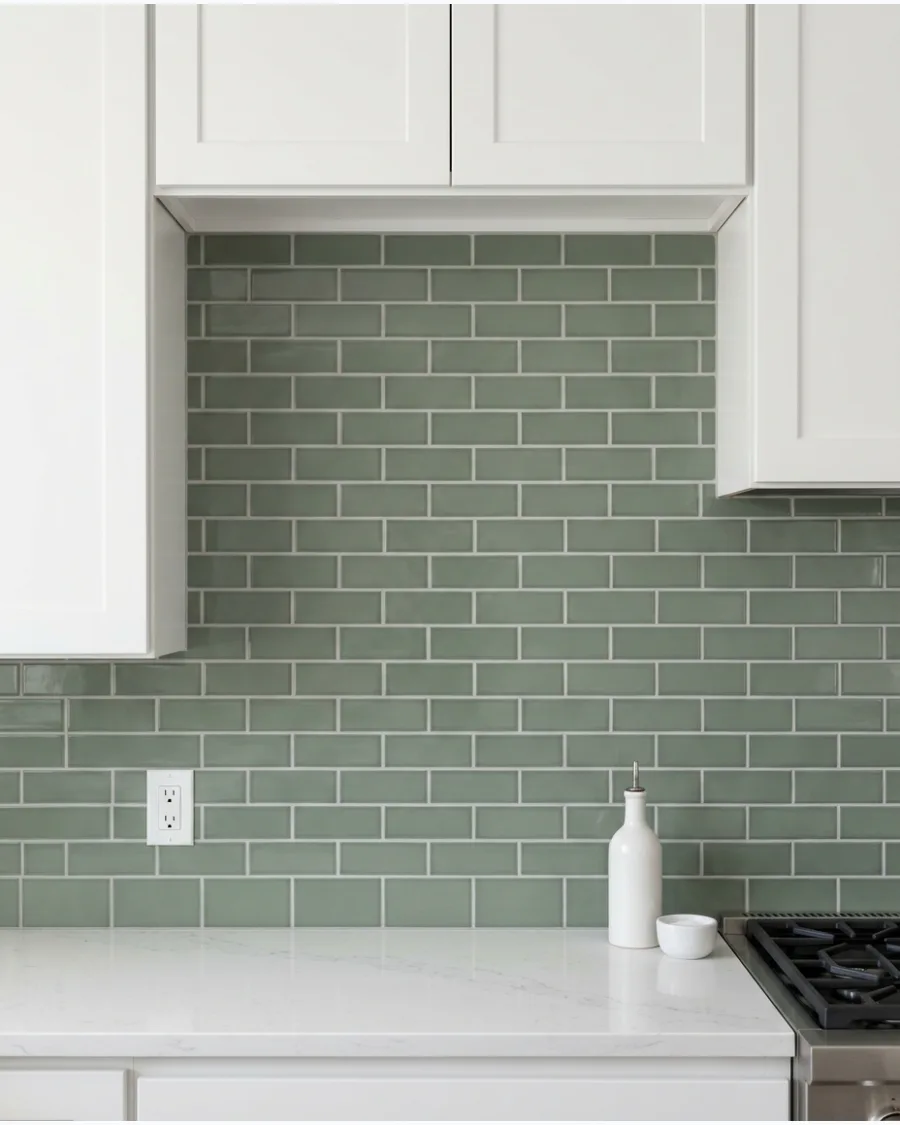 32. Sage Green Subway Tile