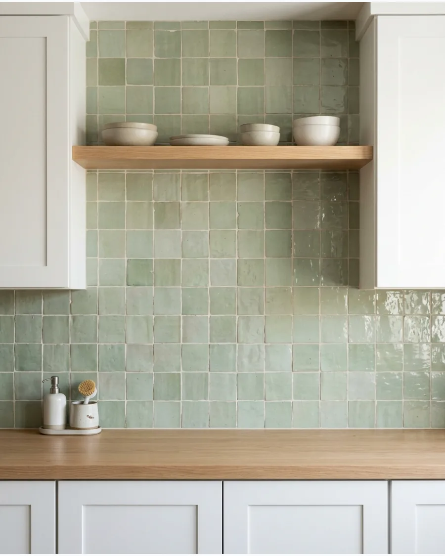 33. Glossy Sage Zellige Tile
