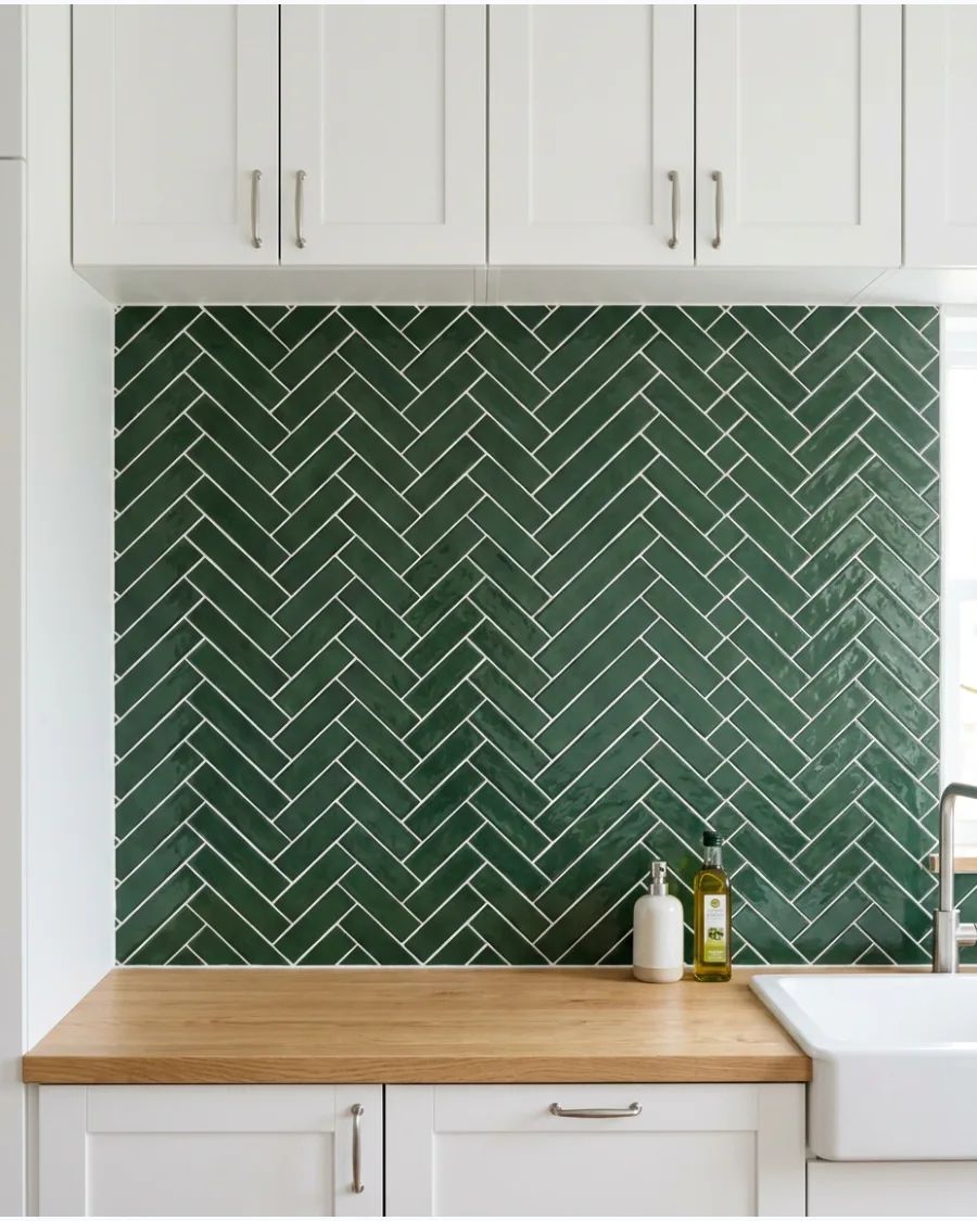 36. Forest Green Subway Tile