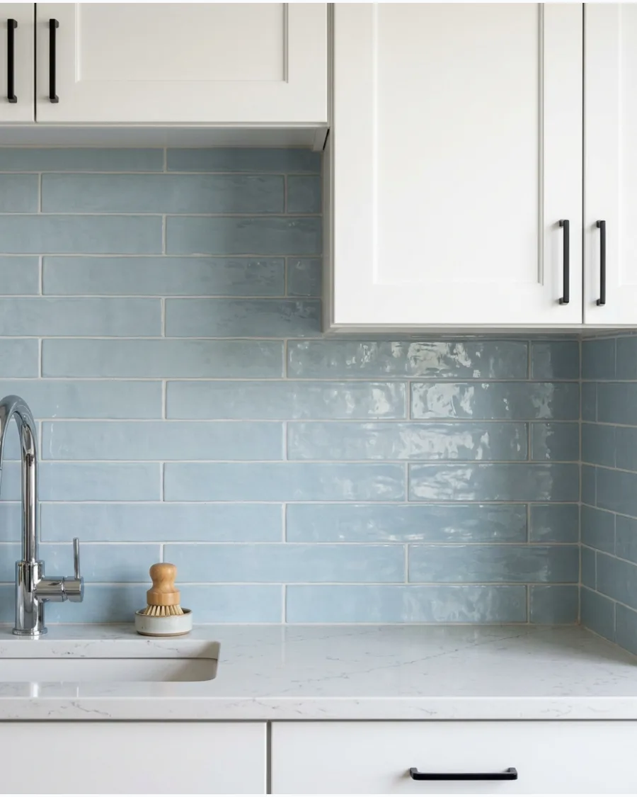 39. Pale Blue Subway Tile