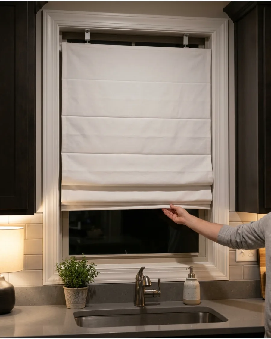 19. Cordless Roman Shade