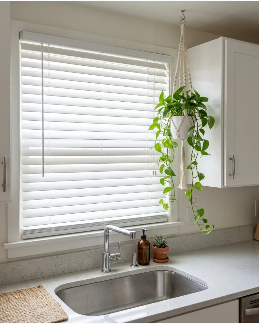 34. White Slatted Blinds