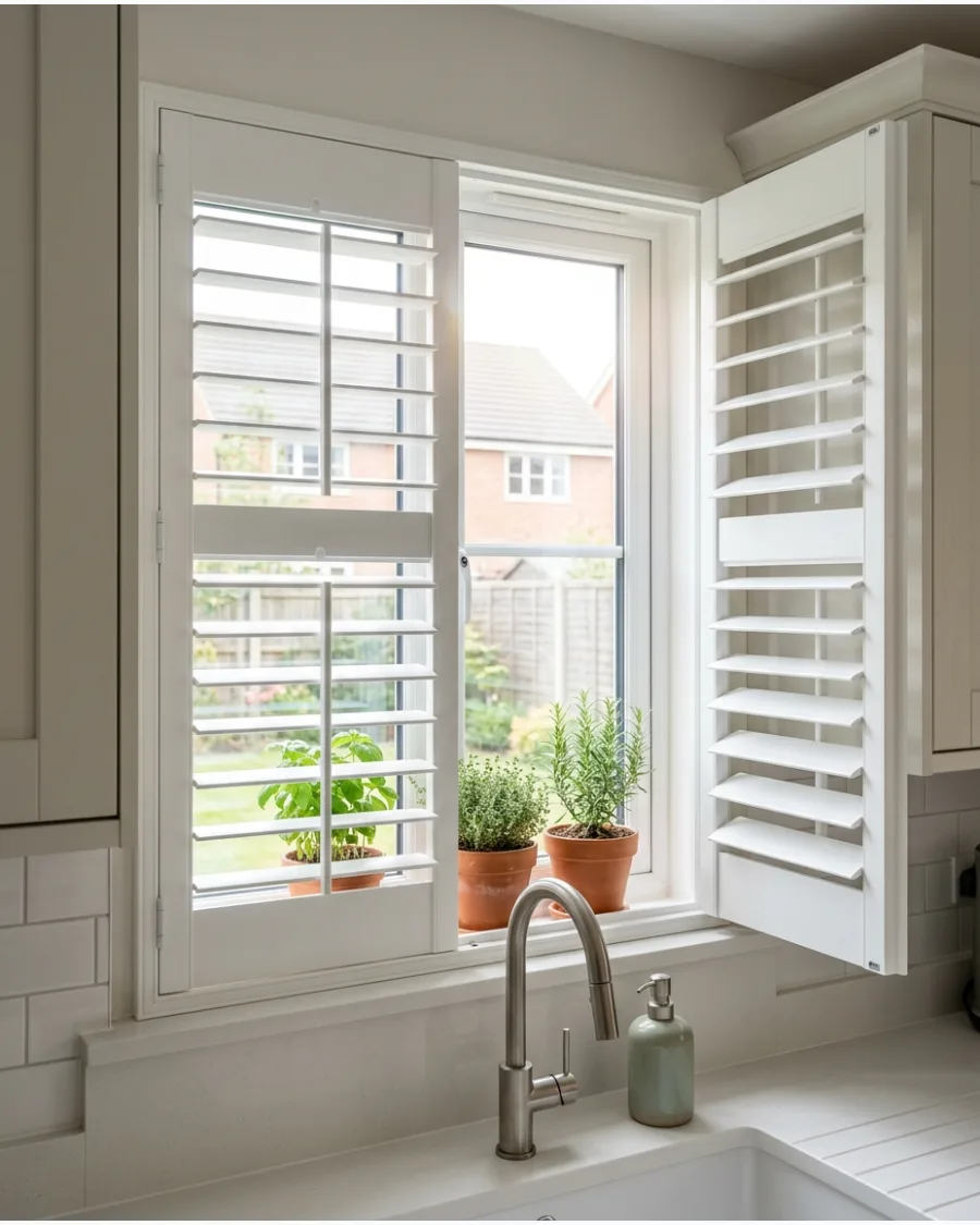 40. White Interior Shutters
