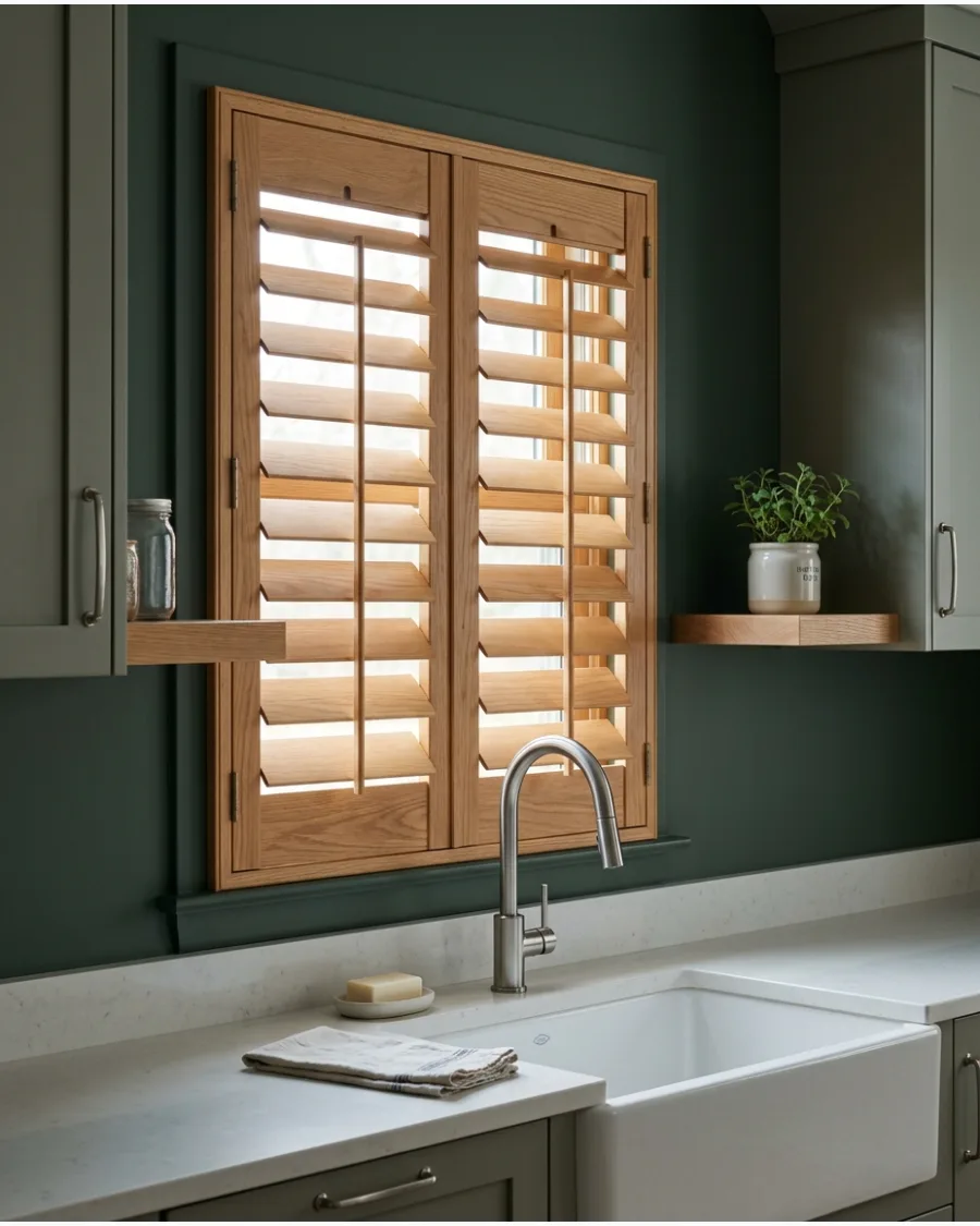 42. Natural Wood Shutters