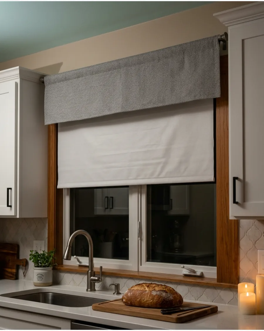 46. Roller Shade With Decorative Valance
