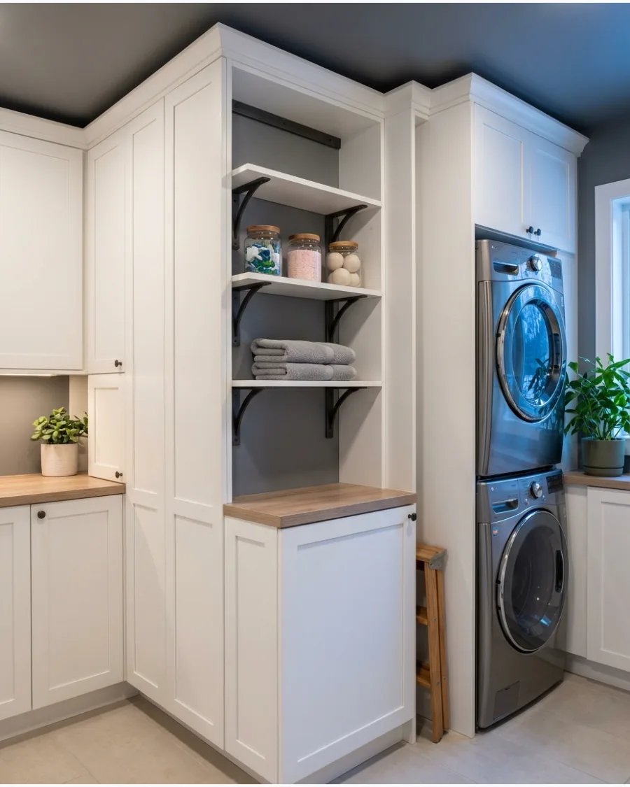 1. Floor-to-Ceiling Laundry Cabinets
