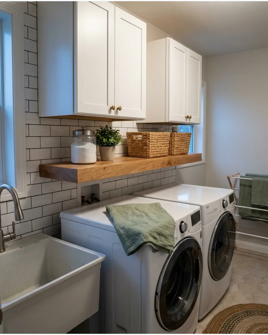 11. Two Cabinets With a Center Shelf