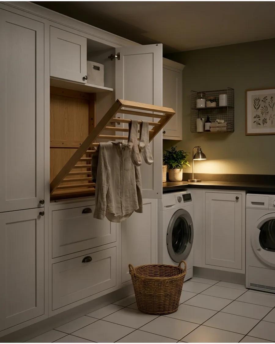 14. Hidden Pull-Down Drying Slats