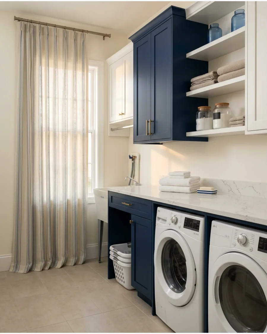 37. Navy Blue Cabinets