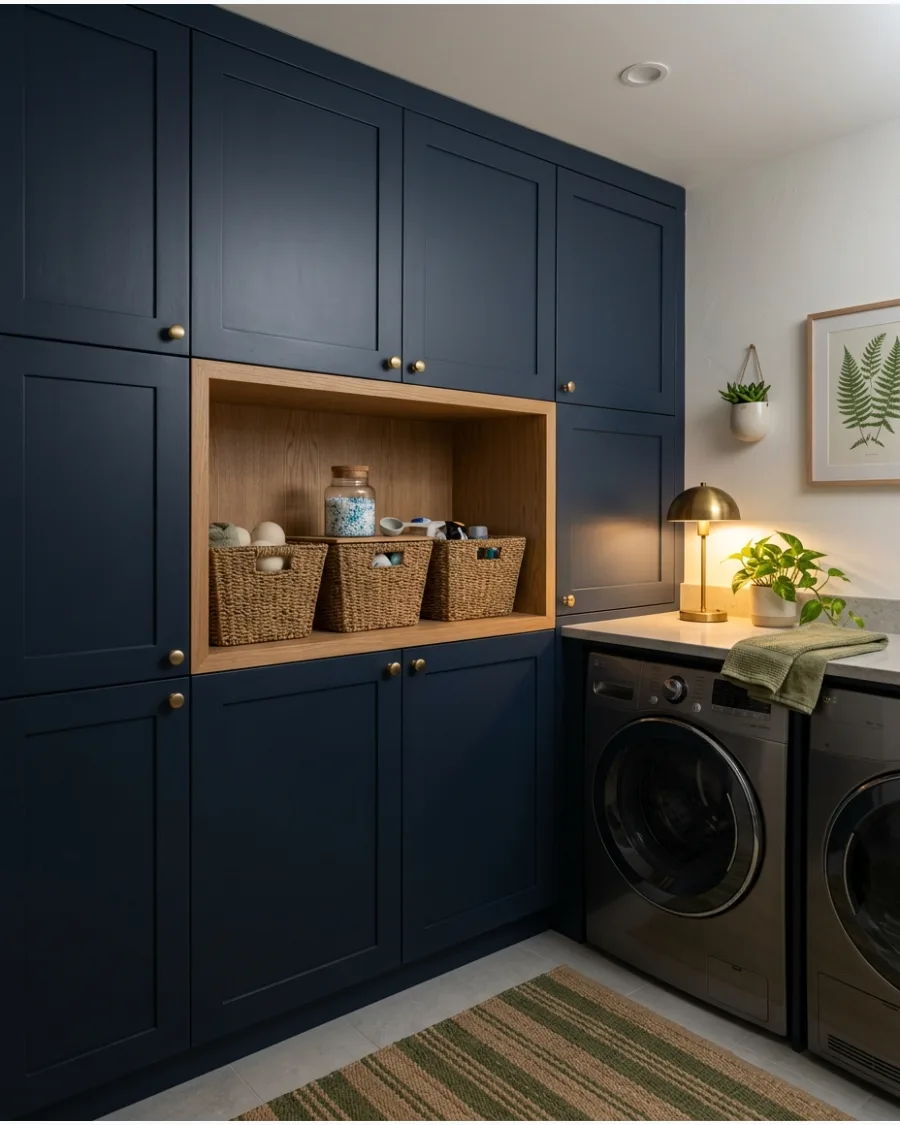 4. Built-In Cabinet Wall With Open Niche
