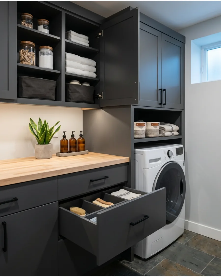 41. Charcoal Gray Cabinets
