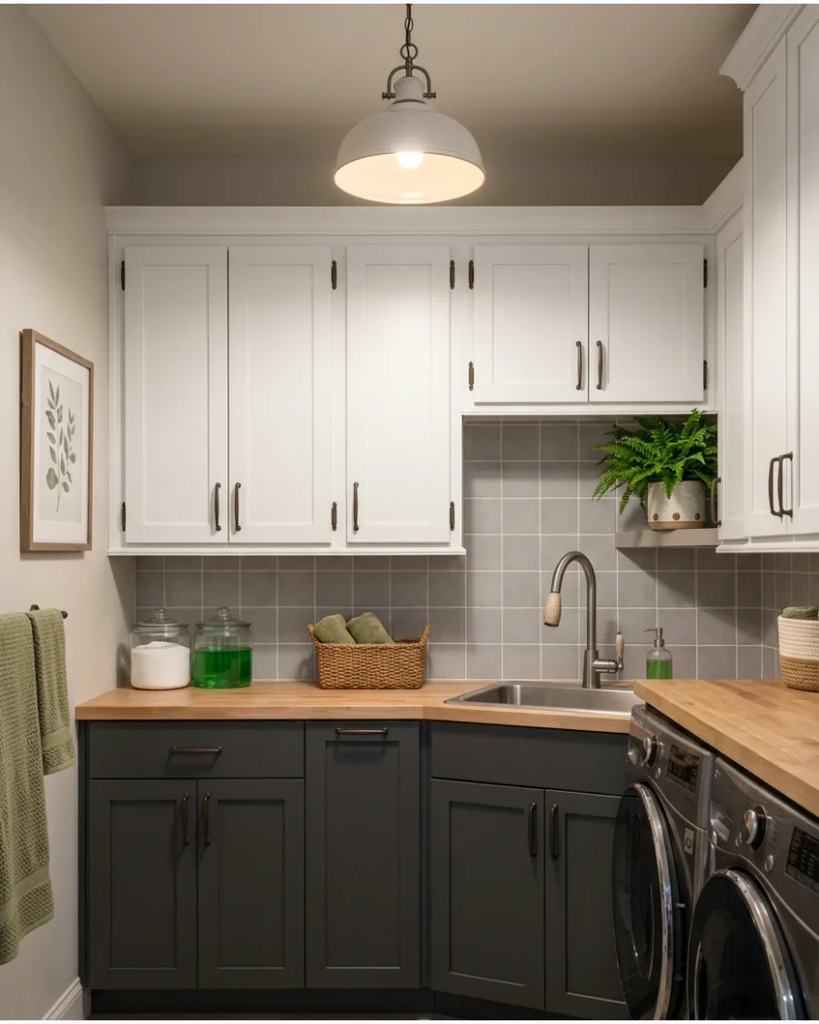 42. Two-Tone Laundry Cabinets