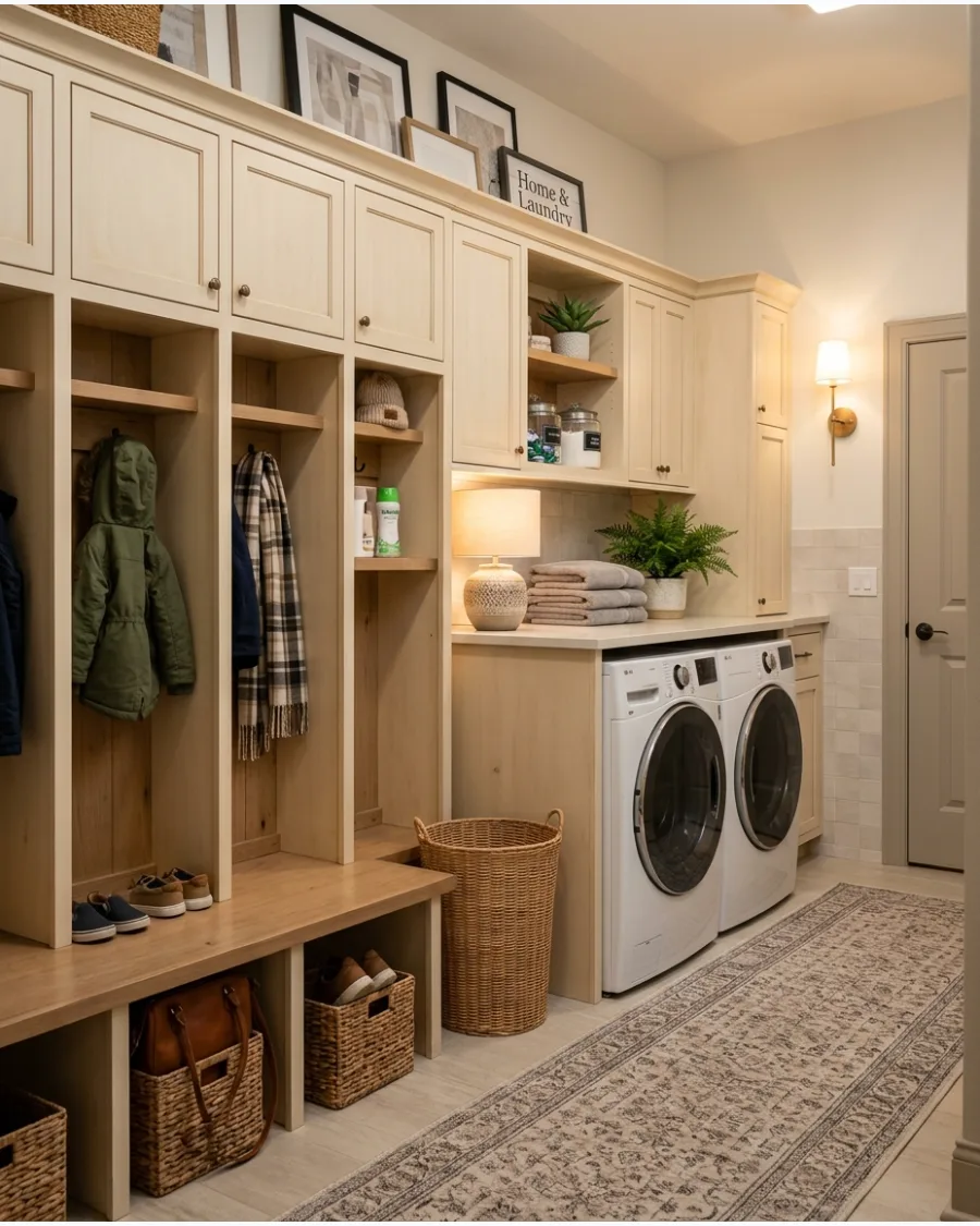 53. Mudroom and Laundry Cabinet Combination