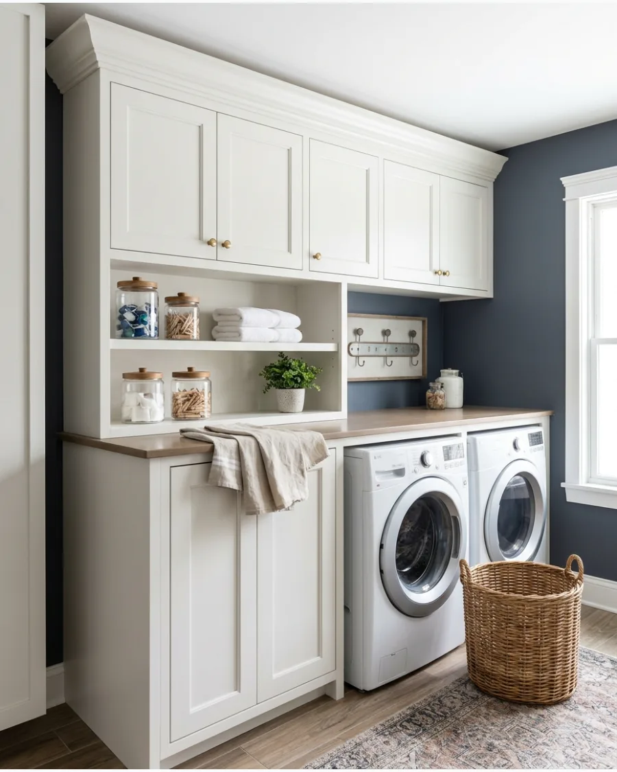 6. Built-In Cabinets With Crown Molding